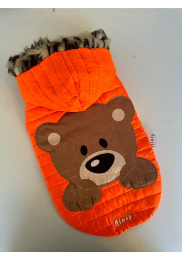Miniş Pet Butik Ayıcık Desenli Kedi Köpek Şişme Yelek Mont