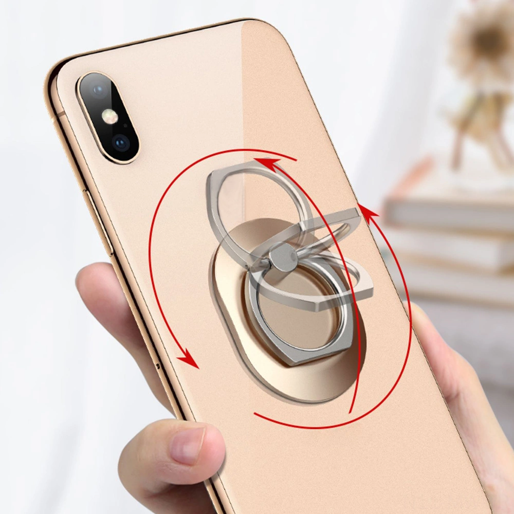 Moveevo Üniversal Akıllı Telefon Desteği: 360 Döner 180 Çevirilebilir, İnce, Yeniden Kullanılabilir, Siyah Işıltılı Parmak Tutucu