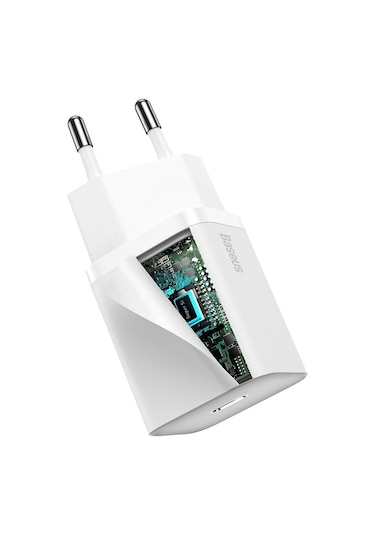 Baseus Super Si 1C 20W Hızlı Şarj Adaptörü + Type-C To Lightning Kablo