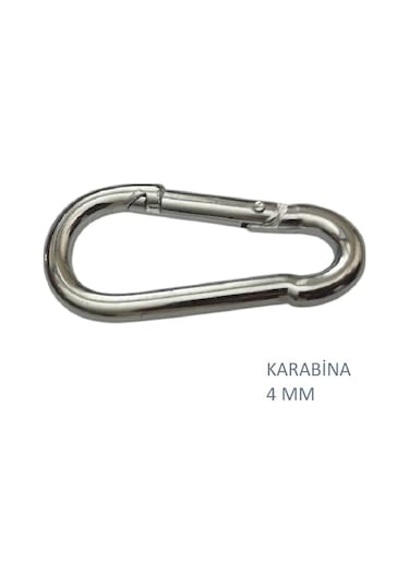 Galvanizli Karabina, 4 Mm, Askı, Çengel, Kanca, Anahtarlık