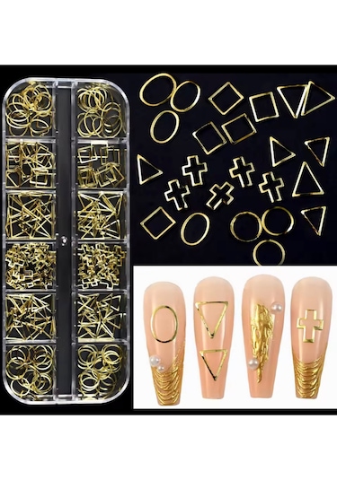 Tırnak Charm Süsleme Gold