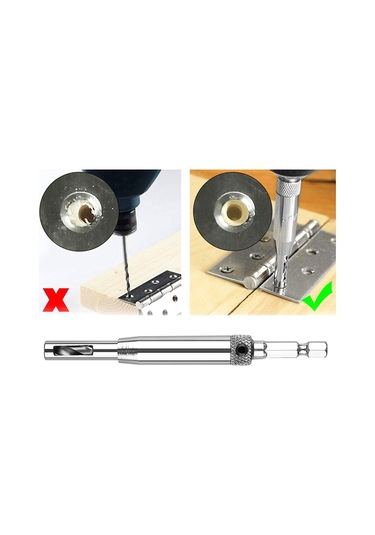 Xurunkeji Menteşe Ucu Seti Ahşap İşleme Kapı Ve Pencere Menteşe Deliği Açıcı Konumlandırma Delme Seti Altıgen Saplı Ucu