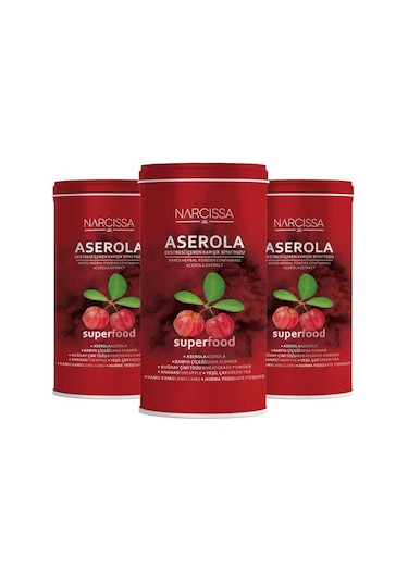 Narcissa Aserola Eki İçeren Karışık Bitki Tozu 3 x 200 G