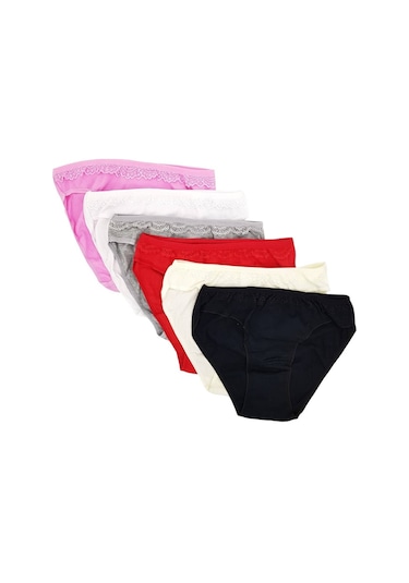 Tutku 12 'li Pınar Bayan Bikini Külot Kombin Çok Renkli