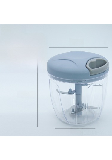 Monyee Evde Bebek Yemeği, Sarımsak, Meyve Puree Hazırlamak İçin El İle Çekmeli Multifonksiyon Kesiici Ve Blender Pus Mavisi 900ml Diğer