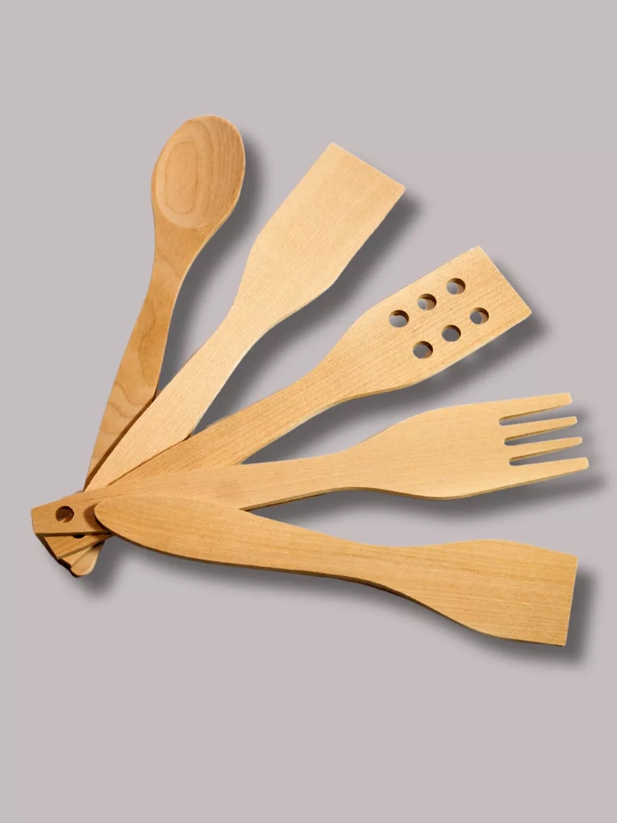 Timbe Prodaksen 5 Parçalık Ahşap Mutfak Spatulası Seti 219637897 Bej