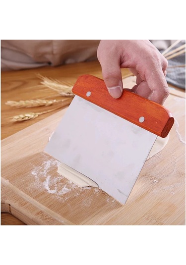 Paslanmaz Çelik Wonton Bıçağı Erişte Bıçağı Kek Spatula Pişirme Gümüş