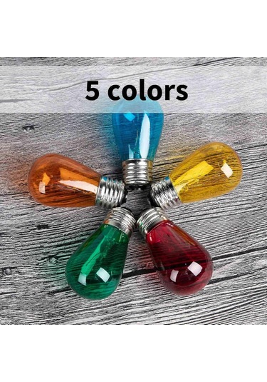 Ev İçin 15'li Paket 3v Led S14 Renkli Yedek Ampuller