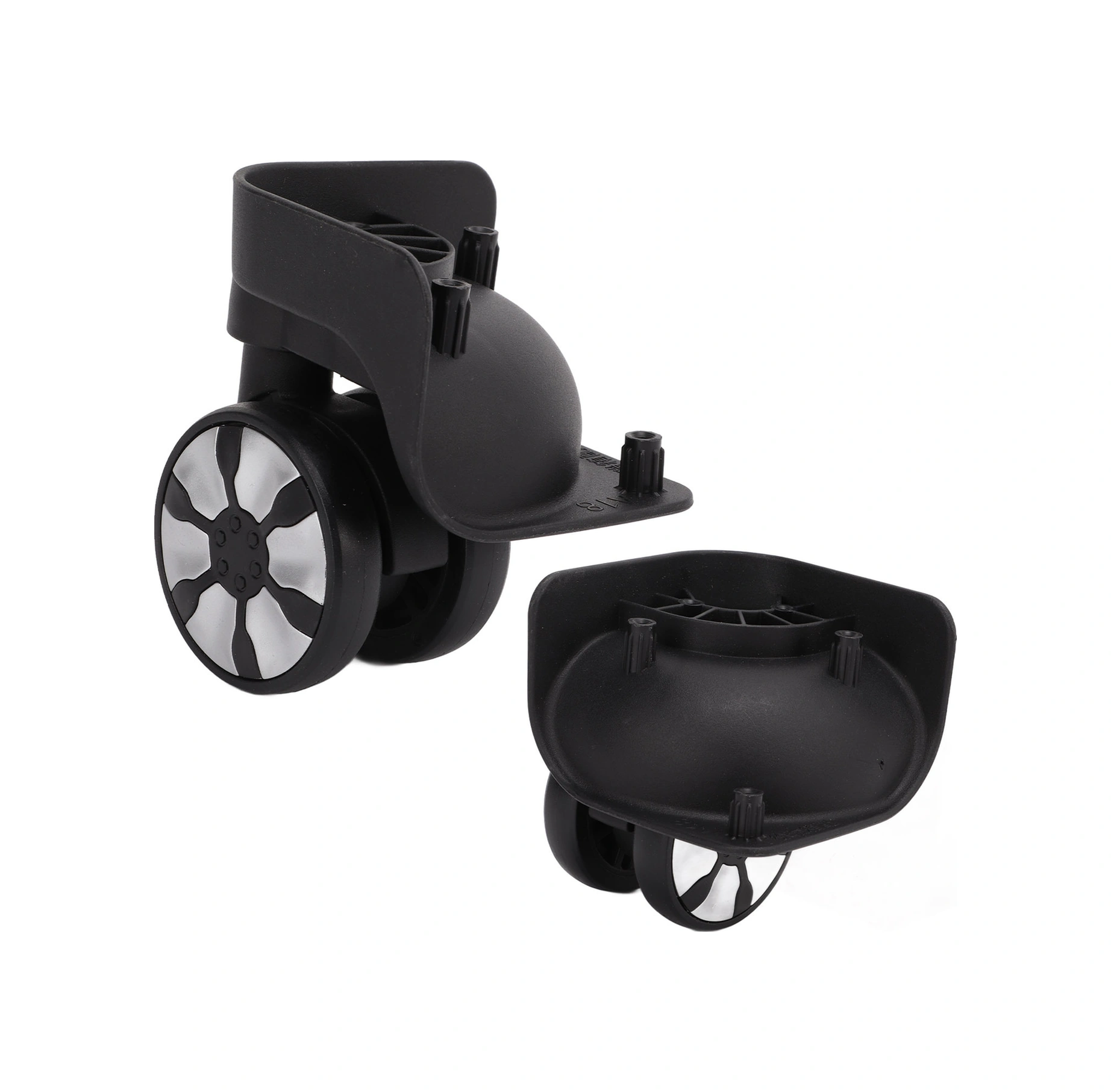 Vkemall Siyah Nylon Vagon Kasa Tekerlekleri, Gürbüz Ve Sessiz, 5.3cm Çapı, Kolay Kurulum, 2 Adet A78