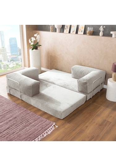 Argimo Godila Çok Amaçlı Sofa Çift Kişilik Yatak Koltuk Fildişi