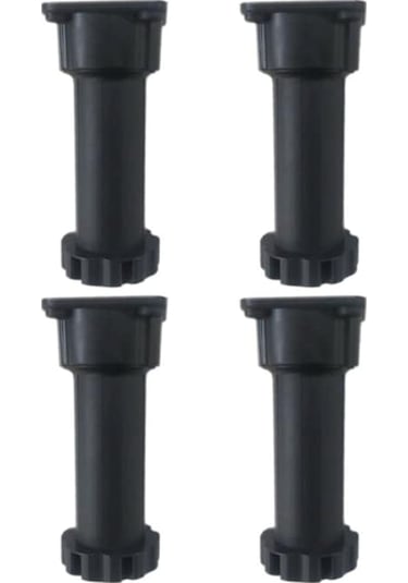 Ayarlanabilir Mutfak Dolap Tezgah Ayağı 12-17 Cm Siyah (4 Adet)