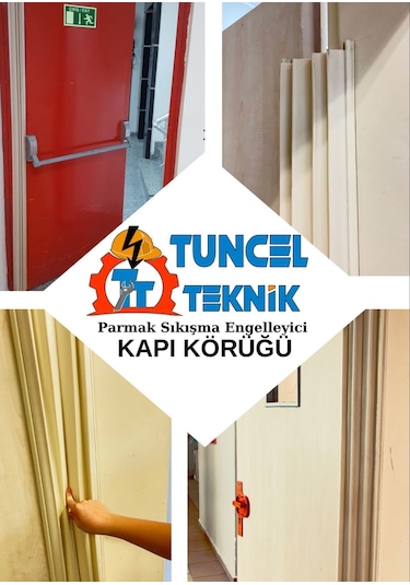130 CM Parmak Sıkışma Önleyici Körük -kapı Körüğü Açık Bej