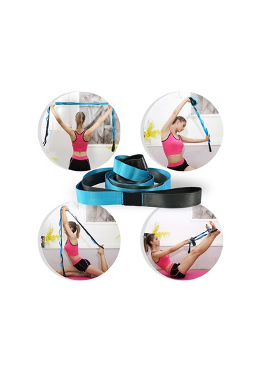 Kosona Güçlendirme, Esneklik Ve Kas Rafası İçin Yoga Egzersiz Seti: 10 Döngülü Esnek Kemer, 2 Masaj Topu Ve Kapı Kancası