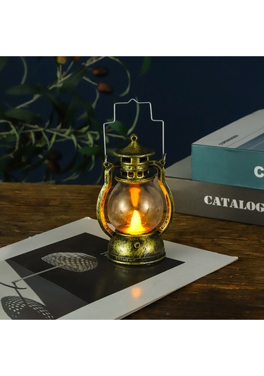 Xindoker Klasik Bakır Renkli Led Feneri - Oyun Sahnaları, Dekor Ve Stüdyo Için Stüdyo Aydınlatma Aracı Diğer