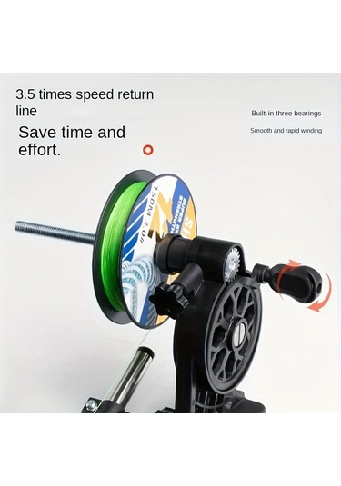 Xuweiwei Çift Ayaklı Tel Bükücü Hız Oranı Standart Sürüm Chılent 3ü 1 Arada Balık Oltası Makarası Spincast Spinning Makaraları İçin 3x Hızlı Sarma Dayanıklı Siyah Tasarım