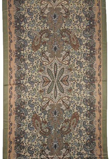 Enba Etnik Desenli Soft Pamuklu Şal 75x190 Cm Kahve