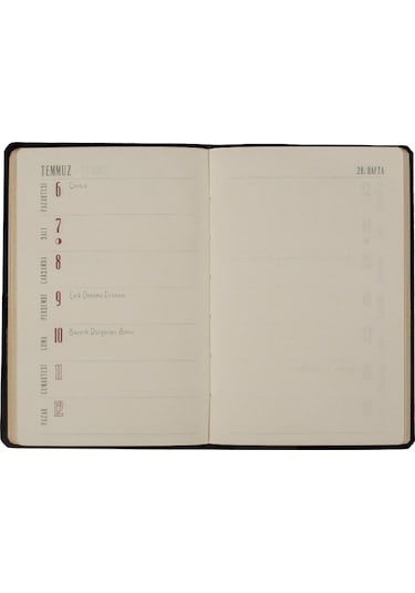 Ece Ajandası Yeniköy 2026 Mandalina - Haftalık Keten Sert Kapak Cep Boy 9x14 Turuncu