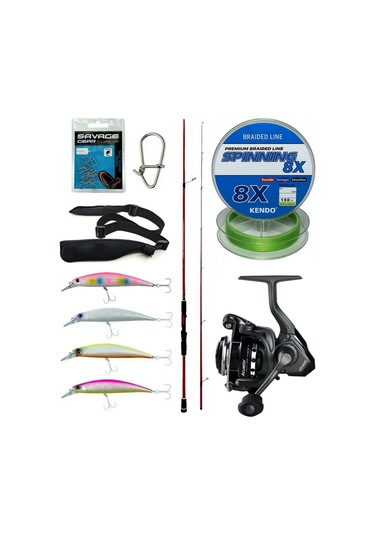 Yek Outdoor Spin Olta Seti Okuma Red Spin 279 Cm 10-40 Gr Spin Kamışı&okuma Acuador Acu-4000a Olta Makinesi