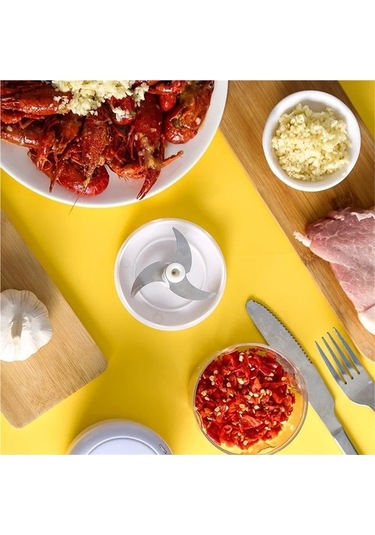 Ulzyvf Mini Elektrikli Karıştırıcılar Küçük Mutfak Asistanı Beyaz Beyaz