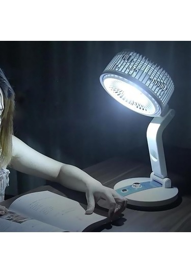 Ulzyvf Taşınabilir Usb Şarjlı Katlanır Fan & Gece Lambası - Duvara Monte Veya Masaüstü Kullanım Yeşil Yeşil