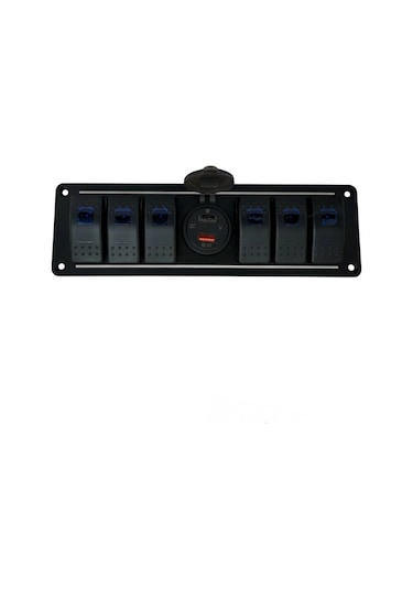 Shuıvan Switch Panel 6'lı Usb Qc 3.0 Pd Voltmetre Kontrol Paneli-1741