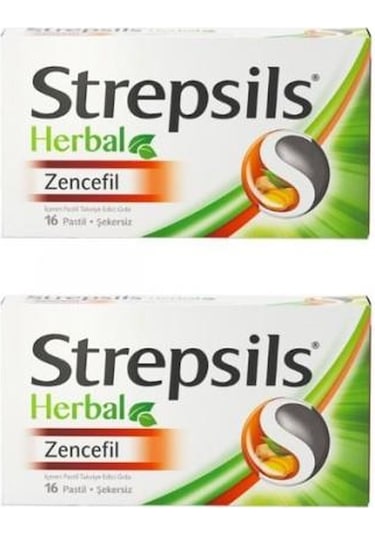 Strepsils Herbal Zencefil Pastil 16 Adet 2'li