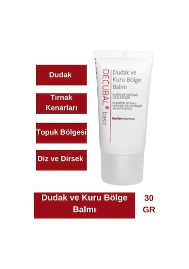 Decubal Kuru Ve Hassas Ciltler Için Dudak Ve Kuru Bölge Balmı 30 ML