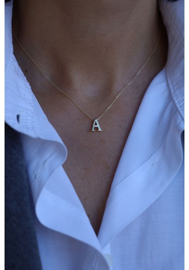 Yenigün Kuyumculuk 14 Ayar Altın A Harfli Kolye Kly26732