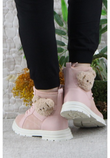 Fort Cool Luno Rahat Sıcak Astar Kaymaz Taban Kız Çocuk Bot Pudra