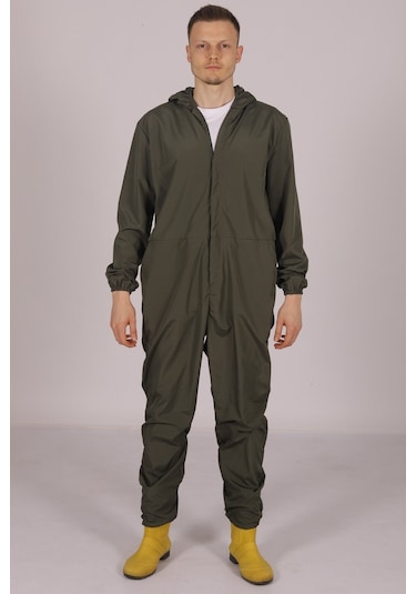 İşçi Tulumu  Yağmurluk Çiftçi Bahçıvan Kuaför Laboratuvar Sıvı Geçirmez Terletmez Kumaş Yeşil