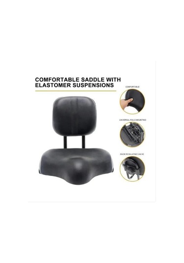 Bisiklet Sırt Destekli Sele Siyah