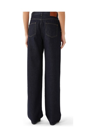 Loulou Studio Denim Pantolon Koyu Mavi