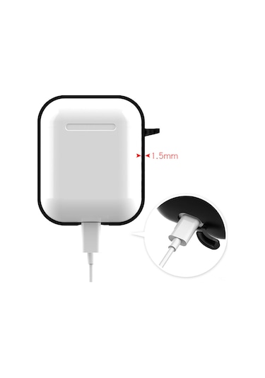 Xiyyadms Airpods 1/2 Nesil Silikon Korumalı Kılıf - Yüksek Kaliteli, Hafif Ve Dayanıklı - Zengin Tasarım - Dağcı Kanca Dahil - İnce Portakal Rengi Diğer