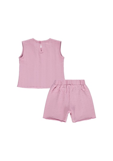 Civil Baby Kurdelalı Şortlu 6-18 Ay Takım - Pembe