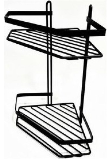 Lider 2 Li Beşgen Köşe Raf Siyah Çok Renkli