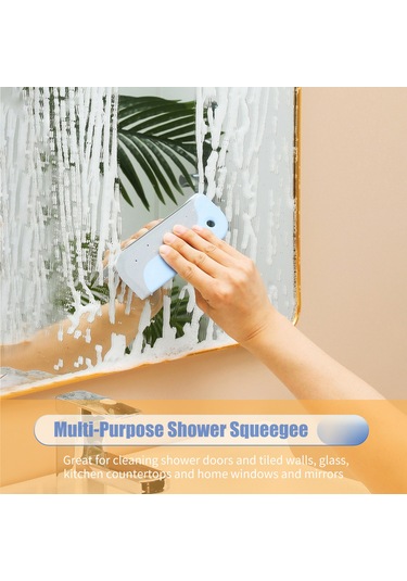 Suofeng Ev İçin Cam Silici - Kuru & Parlak Sonuç, Hafif Tasarım, Mutfak/banyo Uygun, Gri Renk Cd019 Gri