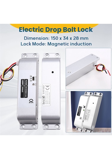 Leasetake Elektrikli Damla Cıvata Kilidi 4 Kablolu Dc12v Elektronik Gömme Kilitler Ahşap Kapı Kilidi Demir Kapı Kilidi