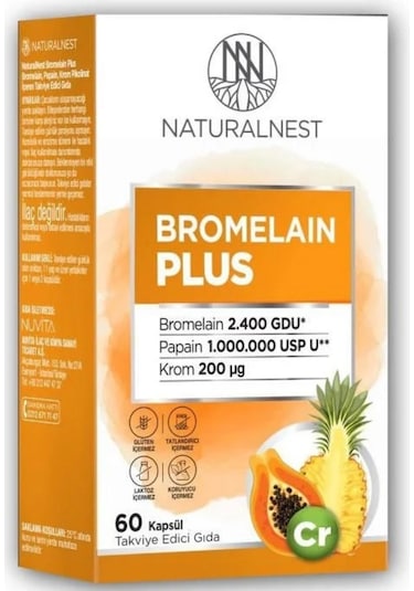 Naturalnest Bromelain Plus 60 Kapsül