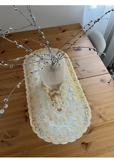 Best Price 34 Masa Bezi Oval Dekoratif 227968729 Altın Rengi