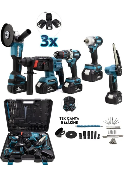 Branzeg BRZ55S10 5'li Şarjlı Matkap Seti