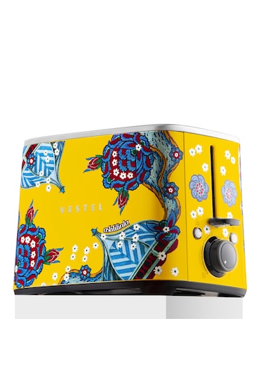 Vestel X Aslı Filinta Retro Sarı Çini Ekmek Kızartma Makinesi