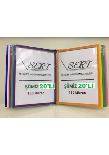 Şömiz Duvar Tipi 20'li Evrak Tutucu 130 Micron Poşet+Aparat