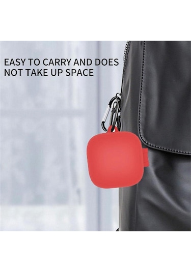 Kırmızı Silikon Koruyucu Kapak Qcy T13 Anc Airdots Tws Bluetooth Kulaklık Kutusu Toz Geçirmez Koruyucu Kılıf