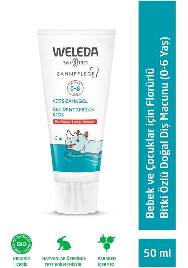 Weleda Çocuklar İçin Florürlü Bitki Özlü Doğal Diş Macunu 6-12 Yaş 50 ML