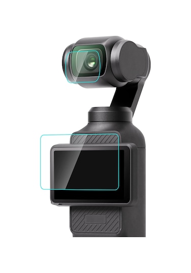 Djı Osmo Pocket 3 Puluz 9h 2.5d Hd Temperli Cam Lens Koruyucu + Ekran Filmi Şeffaf İçin