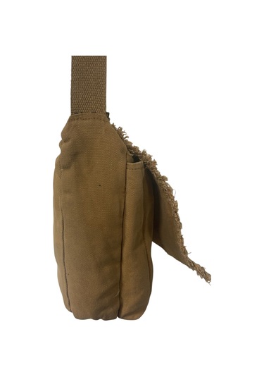 Vintage Salaş Orta Boy Unisex Günlük Çapraz Postacı Tablet Çantası M 32 Cm X 27 Cm Açık Kahverengi