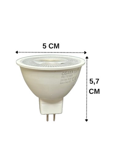 10 Adet Osaka 7w 50w Sarı Işık 3000k G4 Duylu İğne Bacak Led Çanak Ampul
