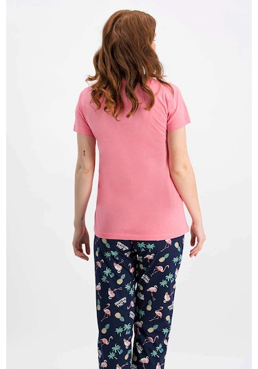 Rolypoly Little Pelican Şeker Pembe Kısa Kollu Kadın Pijama Takımı