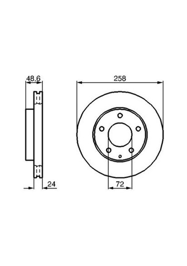 Mazda 626 2.0 1997-2002 Bosch Ön Disk 258mm 2 Adet