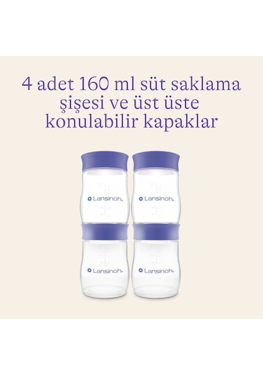 Lansinoh Anne Sütü Saklama Şişeleri 4 Adet